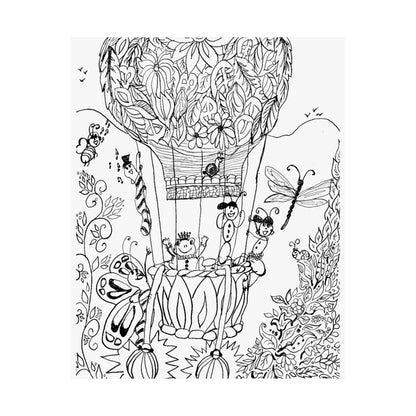 Poster -Hot Air Balloon  (Matte) — Whimsical Art from The Land of Wind Fairies™