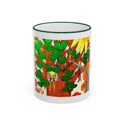 Accent Rim and Handle Mug 11oz - The Land of the Wind Fairies