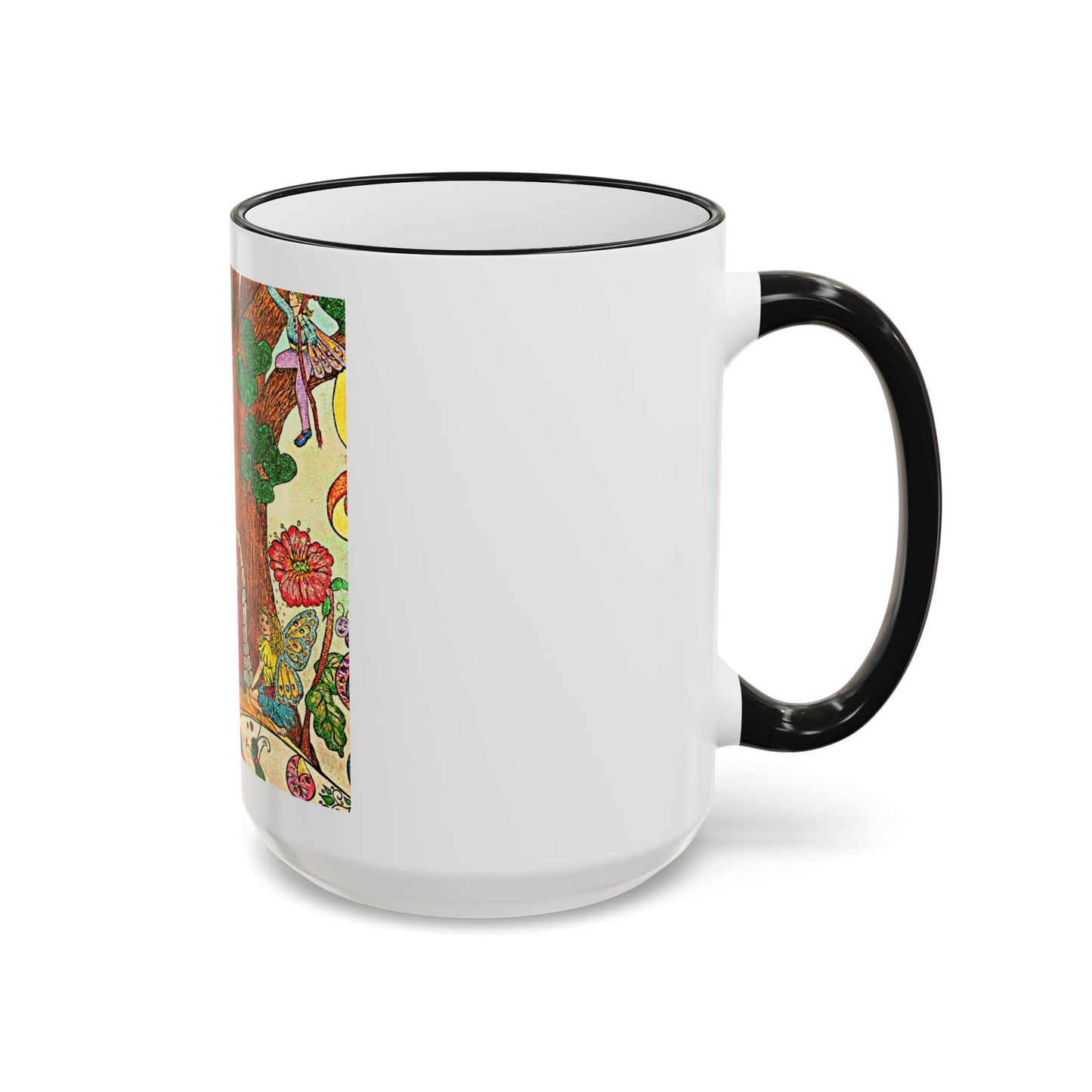 Accent Rim and Handle Mug 11oz - The Land of the Wind Fairies P20