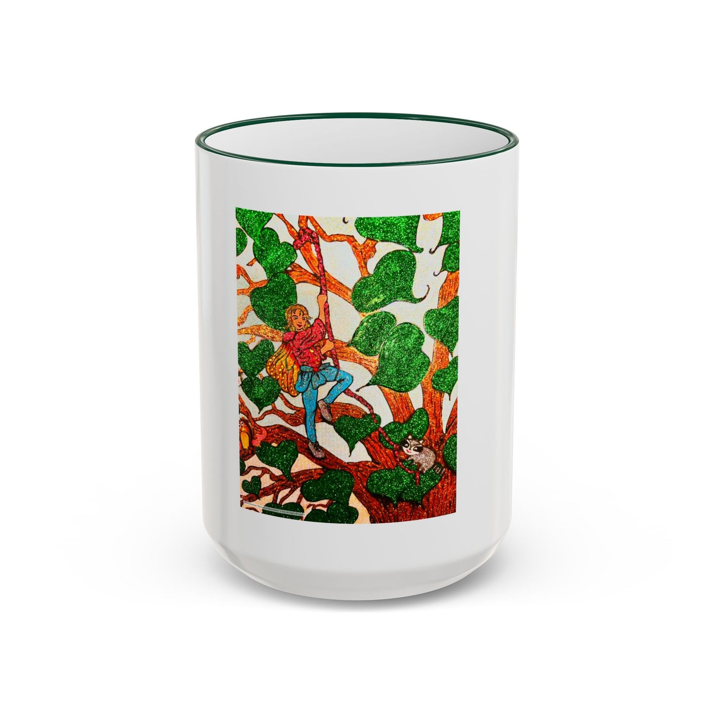 Accent Rim and Handle Mug 11oz - The Land of the Wind Fairies P4