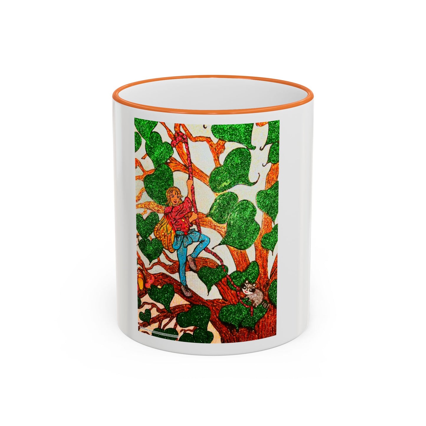 Accent Rim and Handle Mug 11oz - The Land of the Wind Fairies P4