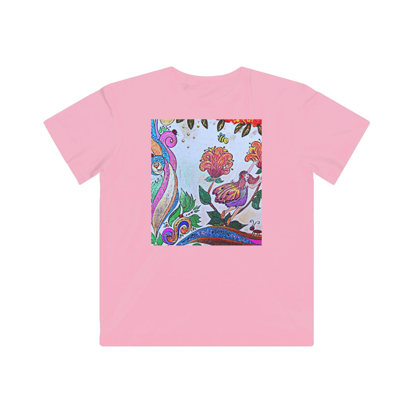 Kids Floral Fantasy Tee — Colorful Whimsical Garden Print
