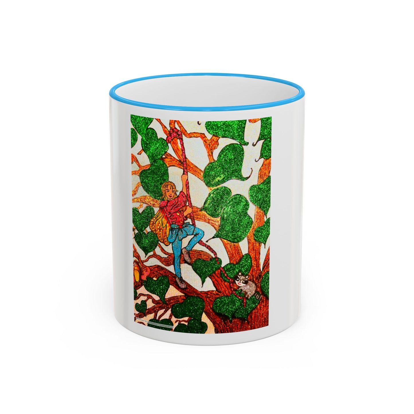Accent Rim and Handle Mug 11oz - The Land of the Wind Fairies P4