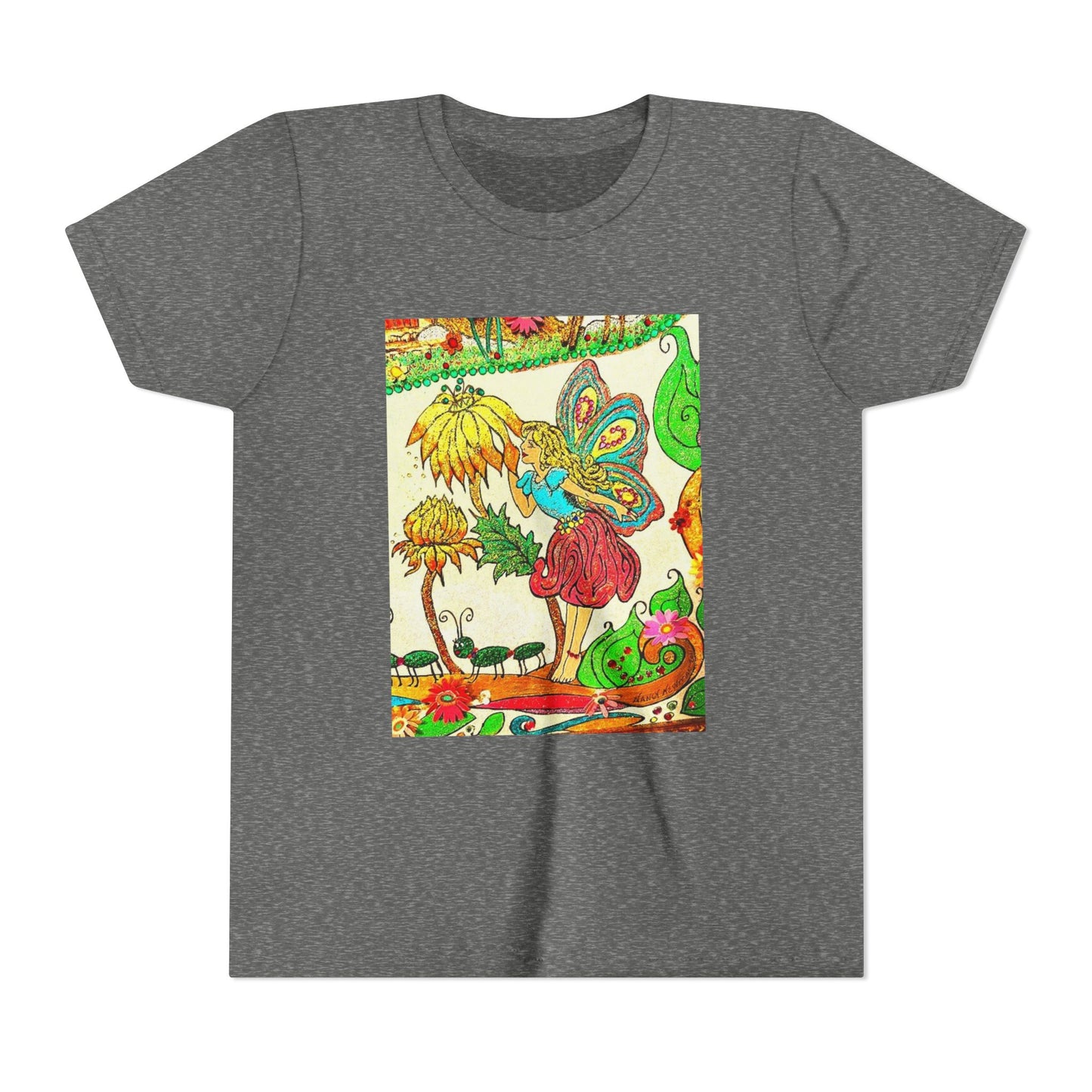 Youth Short Sleeve Tee – The Land of Wind Fairies™ series - Flower Kiss