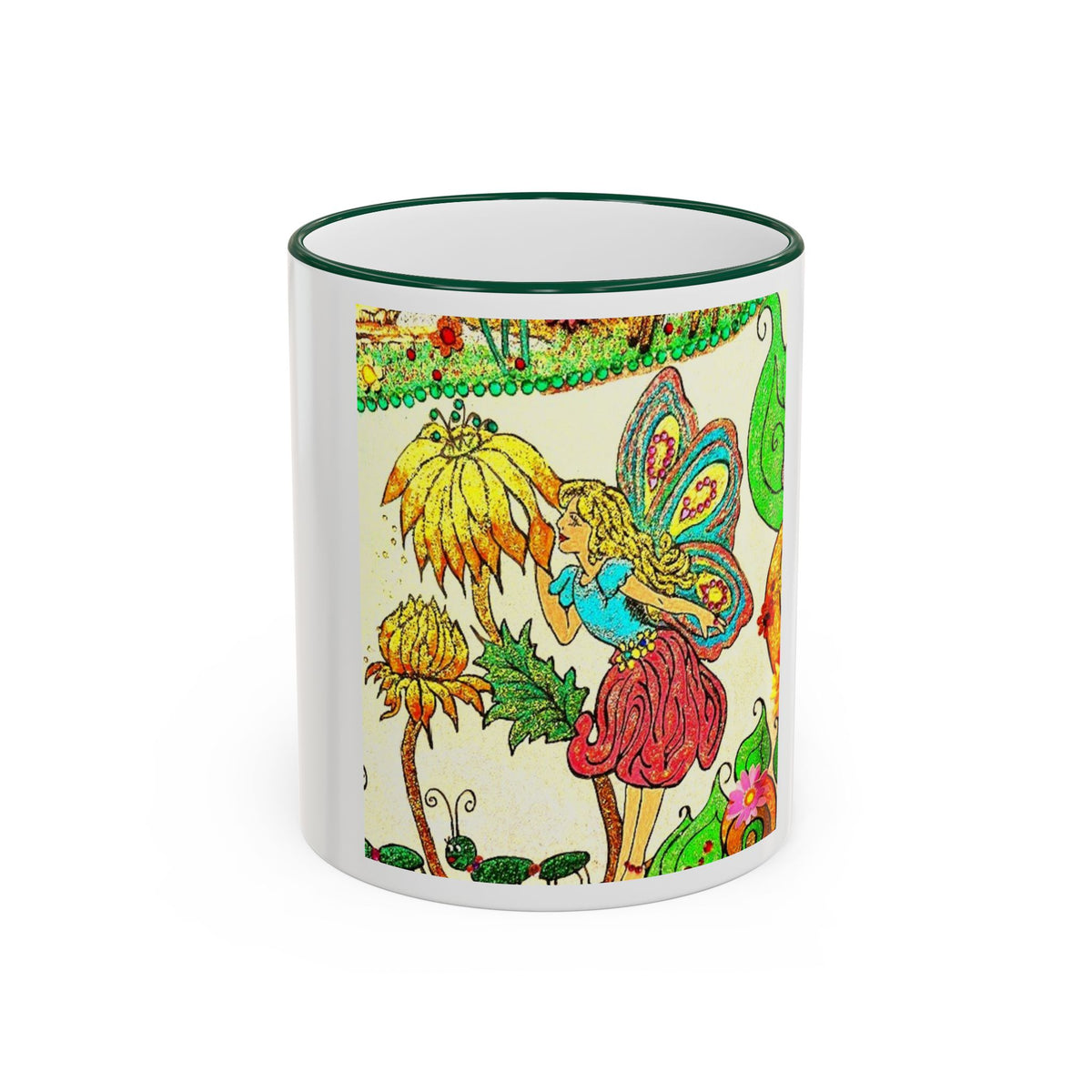 Magical Accent Rim & Handle Mug – Land of Wind Fairies™  Flower Kiss