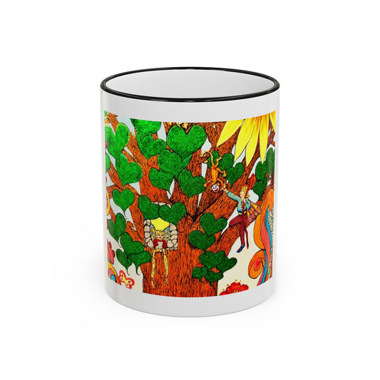 Accent Rim and Handle Mug 11oz - The Land of the Wind Fairies