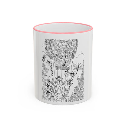 Accent Rim and Handle Mug 11oz - Wind Fairy Mushroom Garden