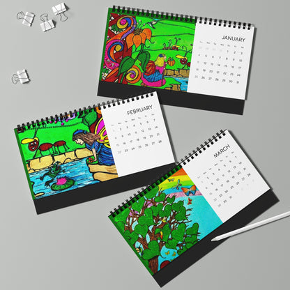 Desk Calendar (2027) –  Calendar from the Land of Wind Fairies™