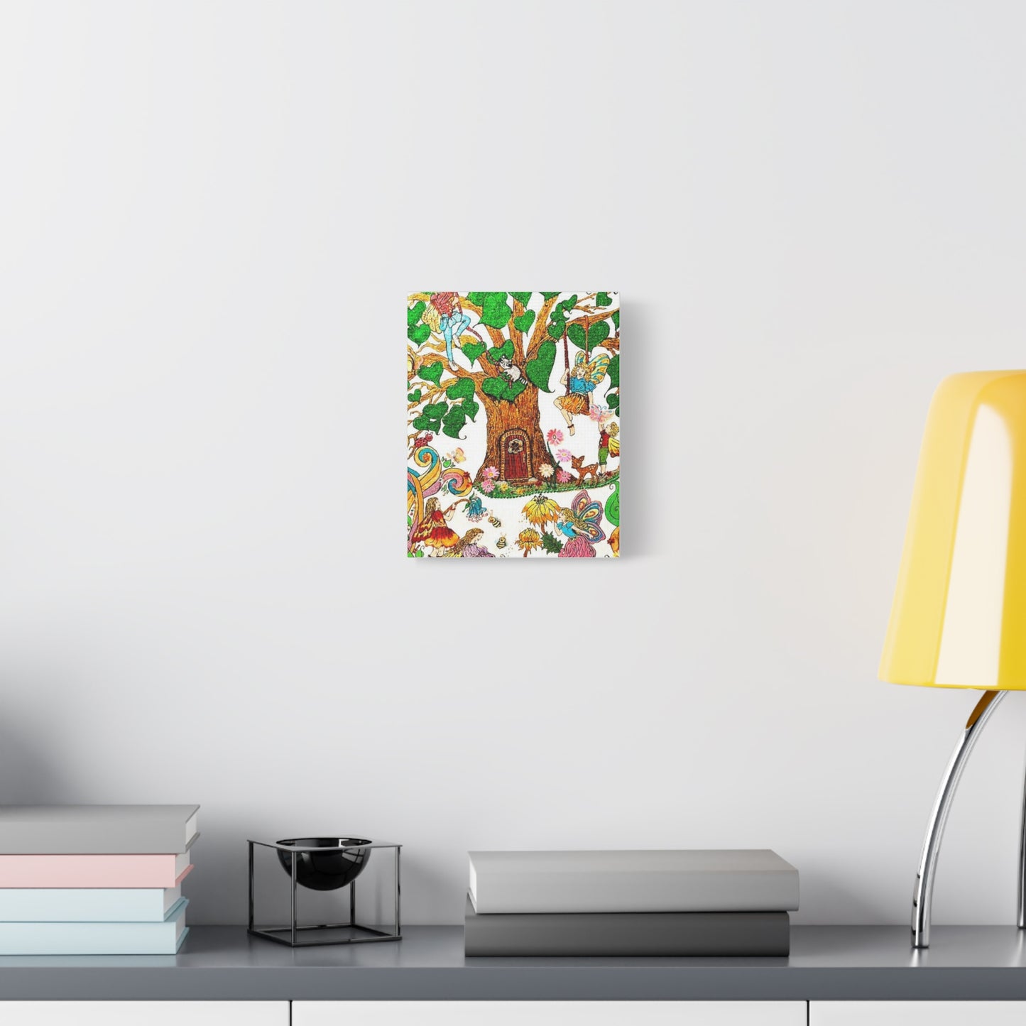 Old Oak Tree Matte Canvas The Land of Wind Fairies Series
