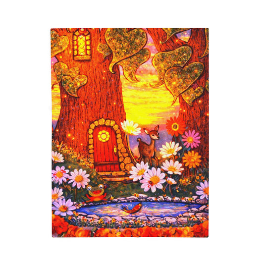 Velveteen Plush Fair Land Blanket — The Land of Wind Fairies Throw