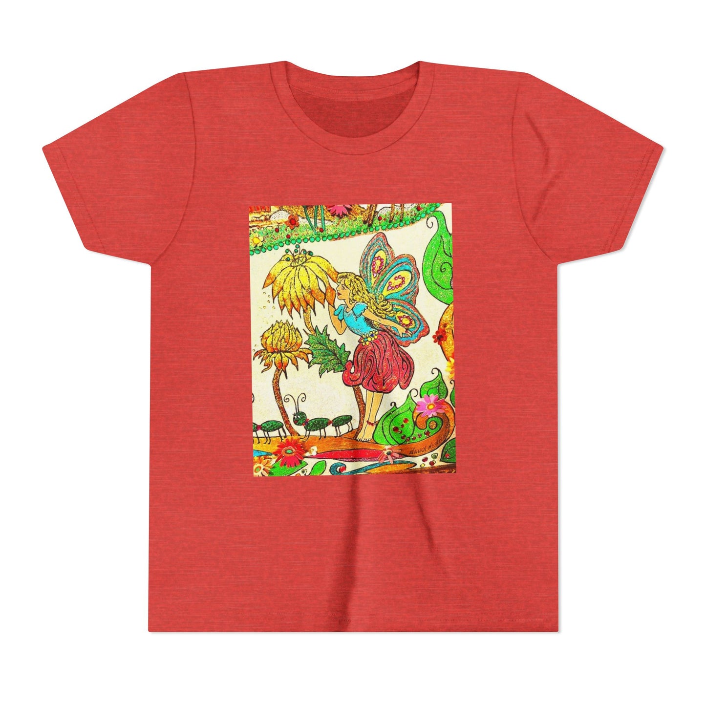 Youth Short Sleeve Tee – The Land of Wind Fairies™ series - Flower Kiss