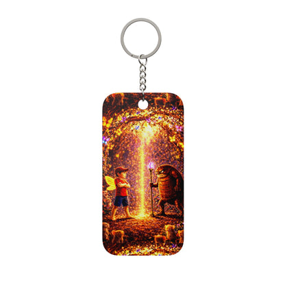 Fairies & Old Tom Beetle- Double-Sided Keychain Charm — The Wind Fairies' Mission