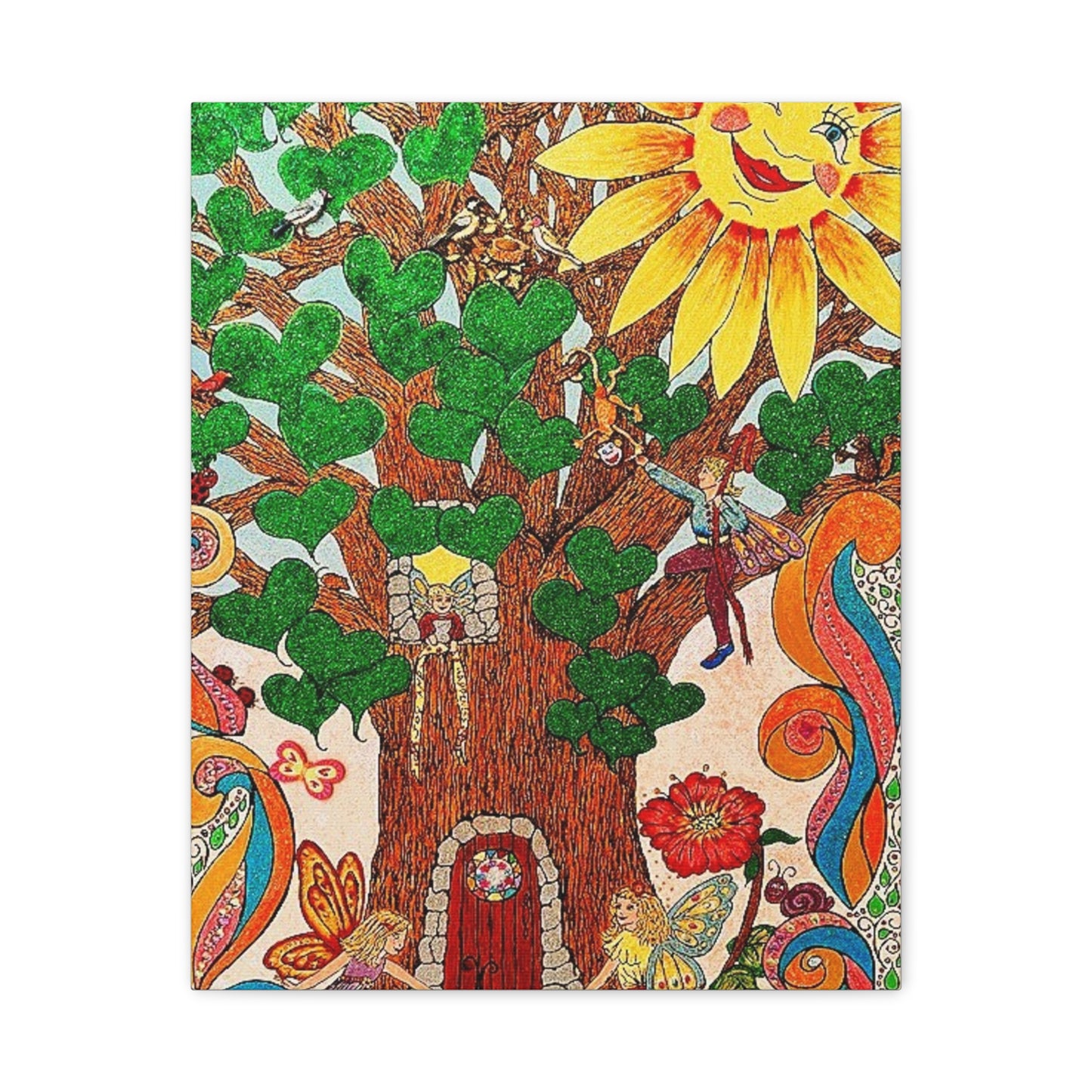Canvas Fairy Wall Art – The Old Oak Tree | The Land of Wind Fairies Series
