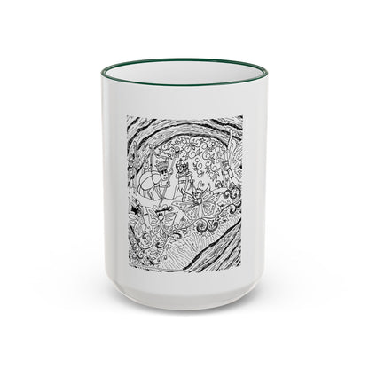 Accent Rim and Handle Mug 11oz - Old Tom Beetle, King and Queen & the Butterfly Council