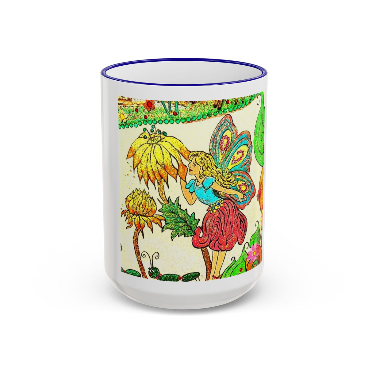 Magical Accent Rim & Handle Mug – Land of Wind Fairies™  Flower Kiss