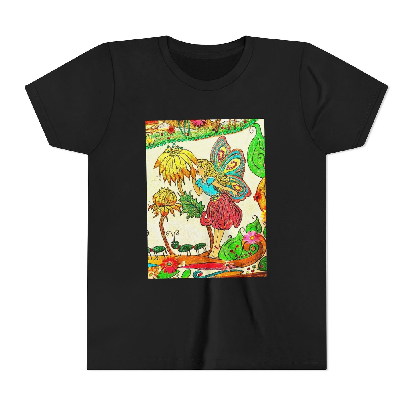 Youth Short Sleeve Tee – The Land of Wind Fairies™ series - Flower Kiss