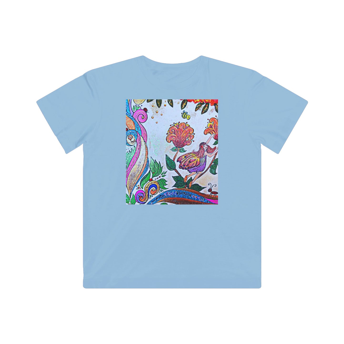 Kids Floral Fantasy Tee — Colorful Whimsical Garden Print