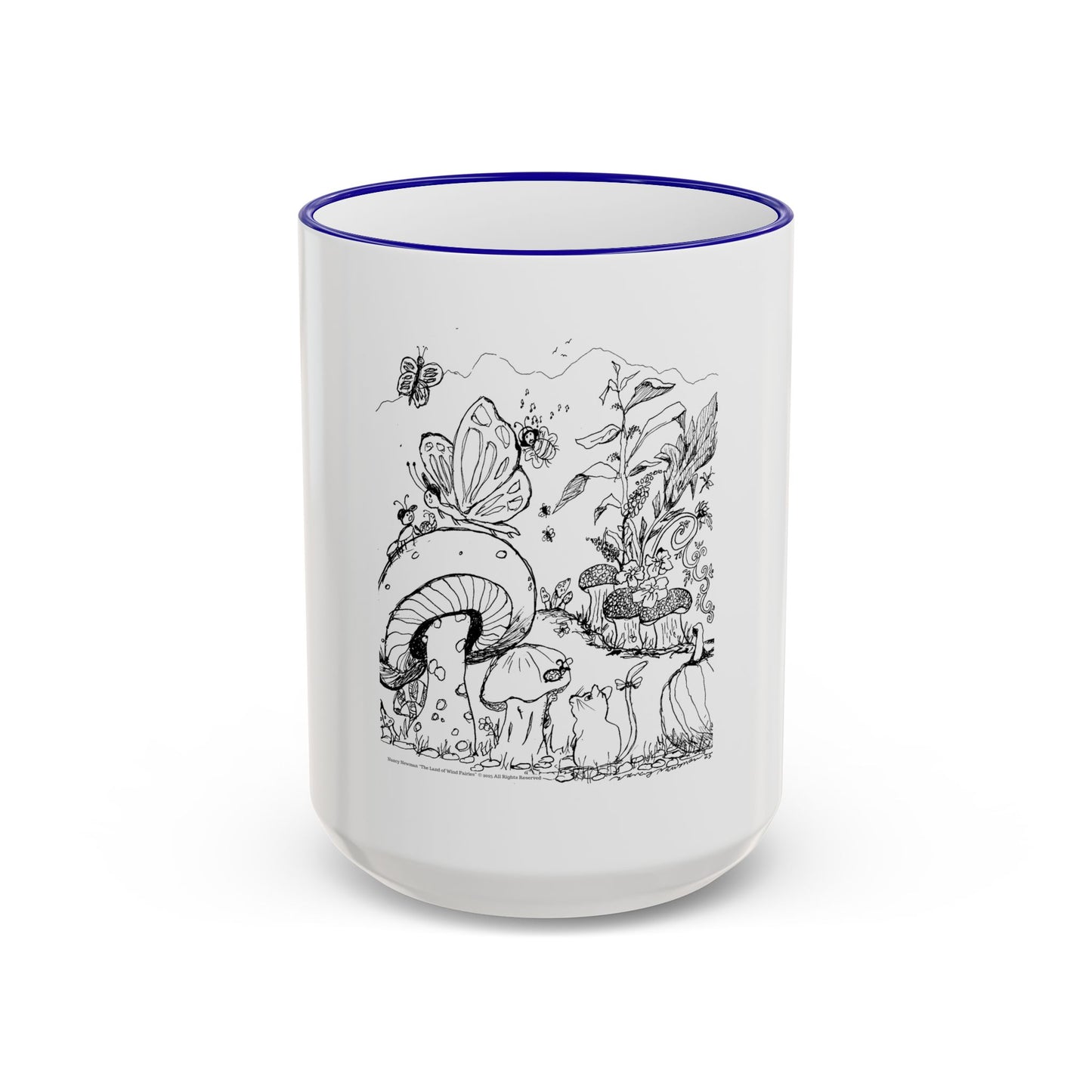 Mug 11oz with Handle – Wind Fairy Mushroom Garden™ (Land of Wind Fairies™)