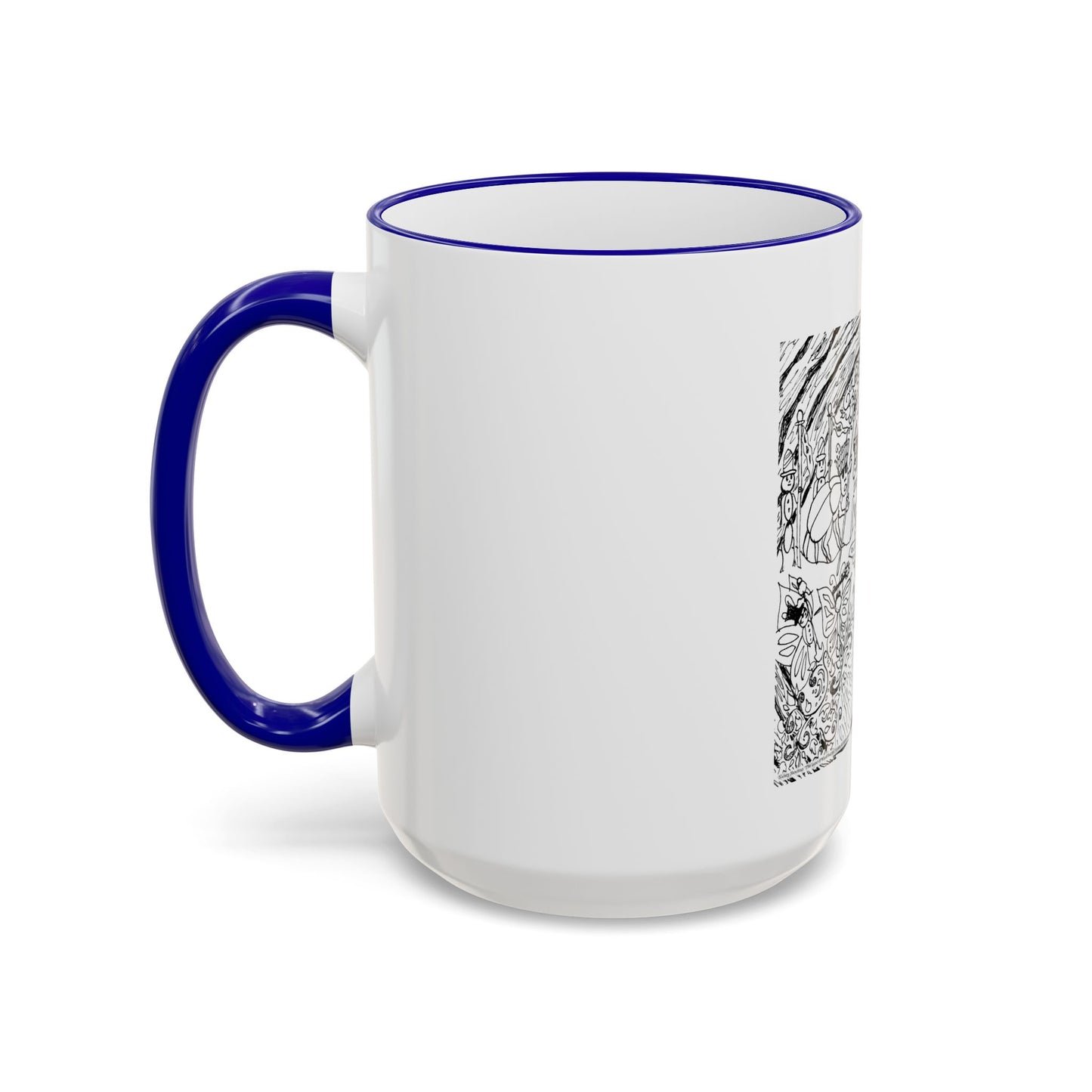 Accent Rim and Handle Mug 11oz - Old Tom Beetle, King and Queen & the Butterfly Council