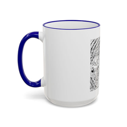 Accent Rim and Handle Mug 11oz - Old Tom Beetle, King and Queen & the Butterfly Council