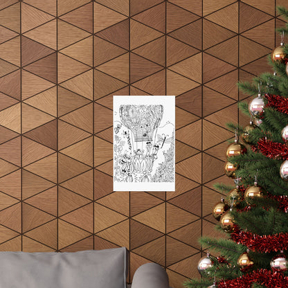 Poster -Hot Air Balloon  (Matte) — Whimsical Art from The Land of Wind Fairies™