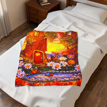 Velveteen Plush Fair Land Blanket — The Land of Wind Fairies Throw