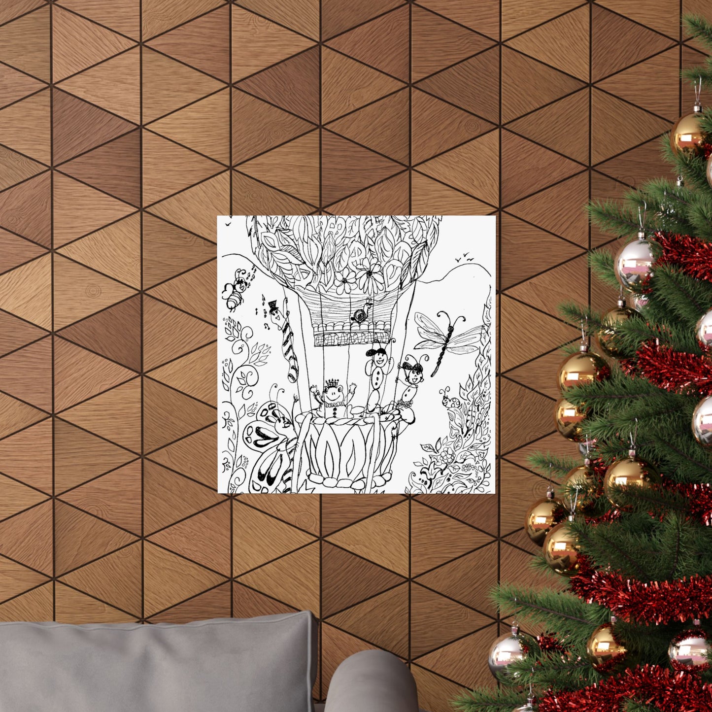 Poster -Hot Air Balloon  (Matte) — Whimsical Art from The Land of Wind Fairies™