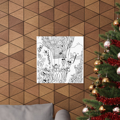 Poster -Hot Air Balloon  (Matte) — Whimsical Art from The Land of Wind Fairies™
