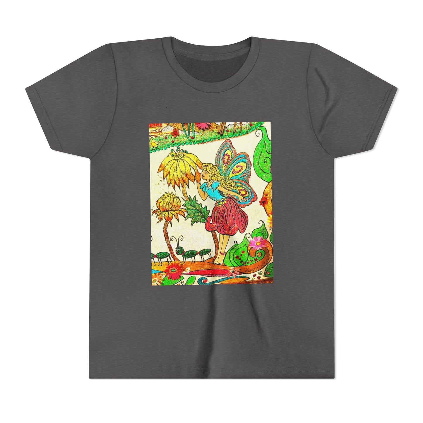 Youth Short Sleeve Tee – The Land of Wind Fairies™ series - Flower Kiss