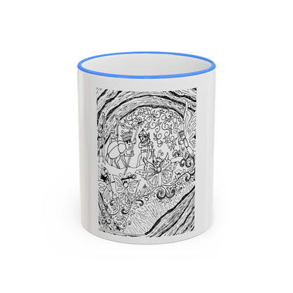 Accent Rim and Handle Mug 11oz - Old Tom Beetle, King and Queen & the Butterfly Council