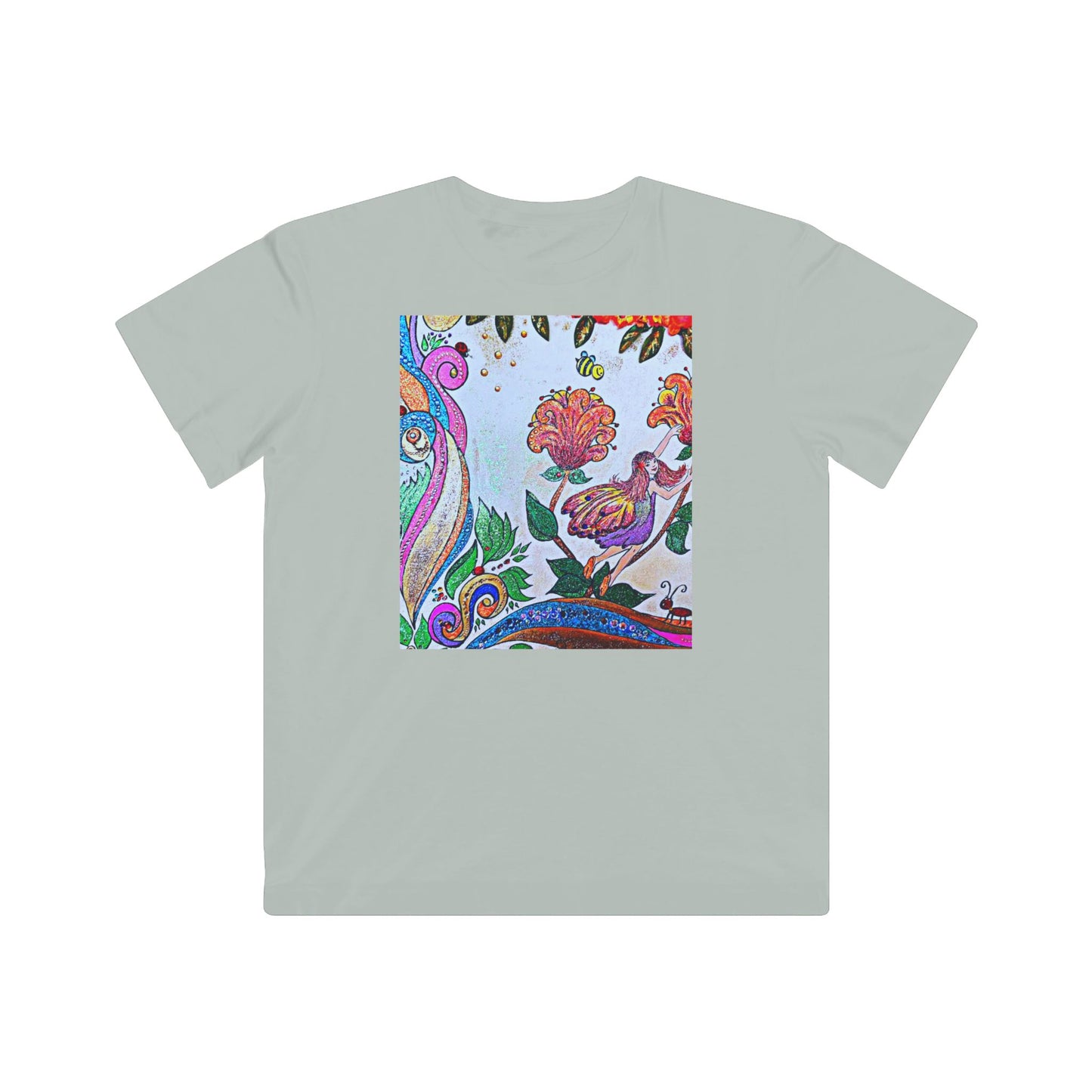 Kids Floral Fantasy Tee — Colorful Whimsical Garden Print
