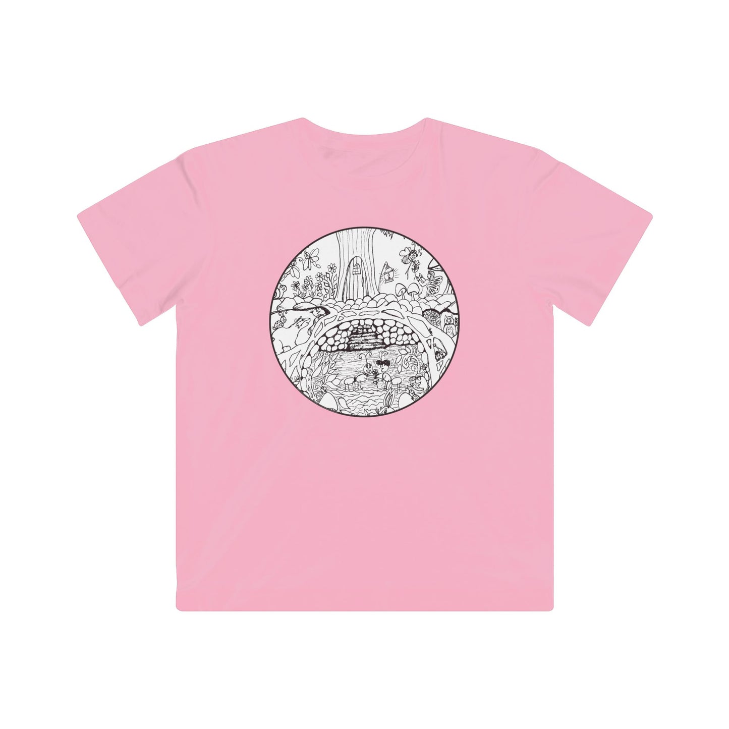 Kids fine jersey Tee - Wind Fairy Garden (circle)