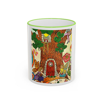 Accent Rim and Handle Mug 11oz - The Land of the Wind Fairies