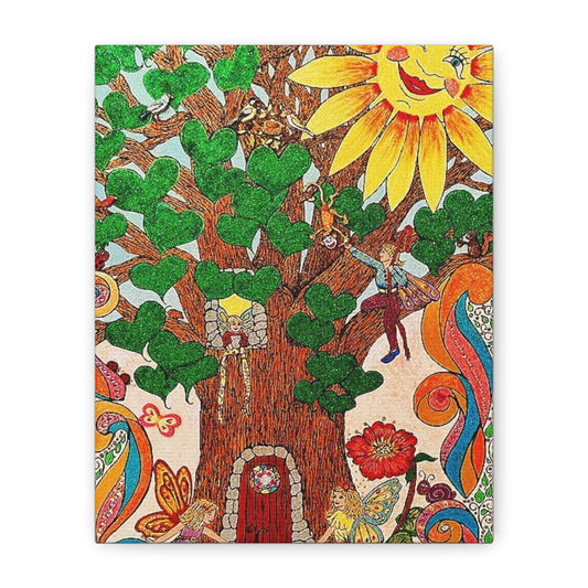 Canvas Fairy Wall Art – The Old Oak Tree | The Land of Wind Fairies Series