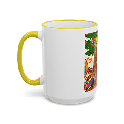 Accent Rim and Handle Mug 11oz - The Land of the Wind Fairies