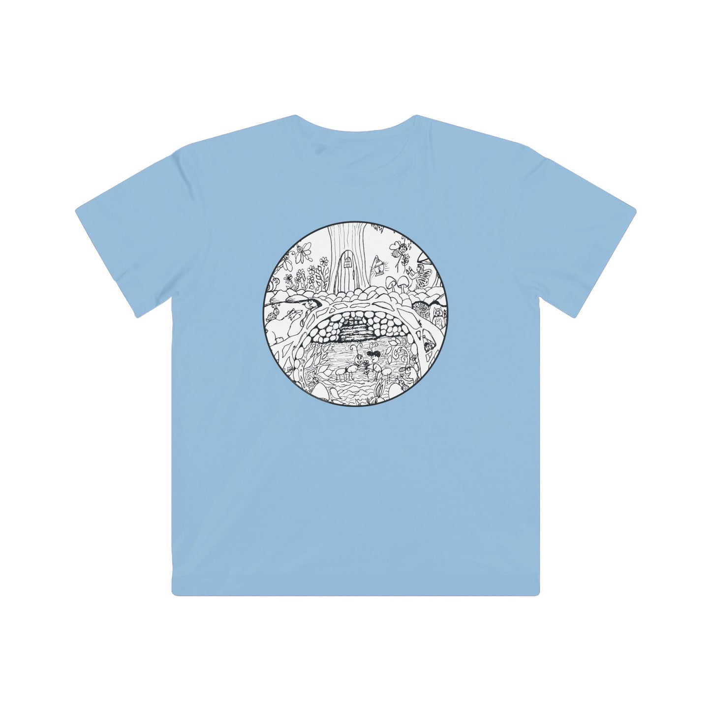 Kids fine jersey Tee - Wind Fairy Garden (circle)