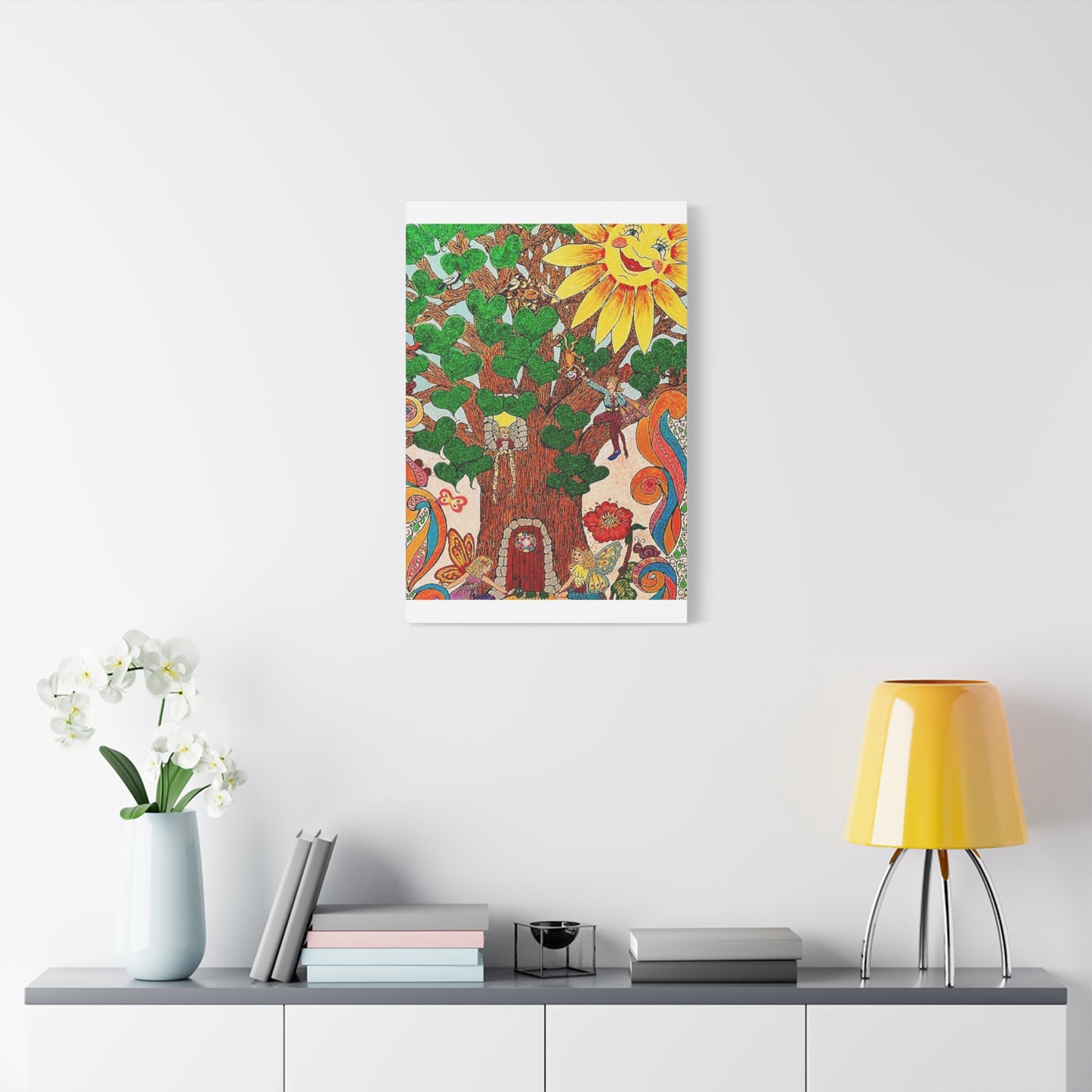 Canvas Fairy Wall Art – The Old Oak Tree | The Land of Wind Fairies Series