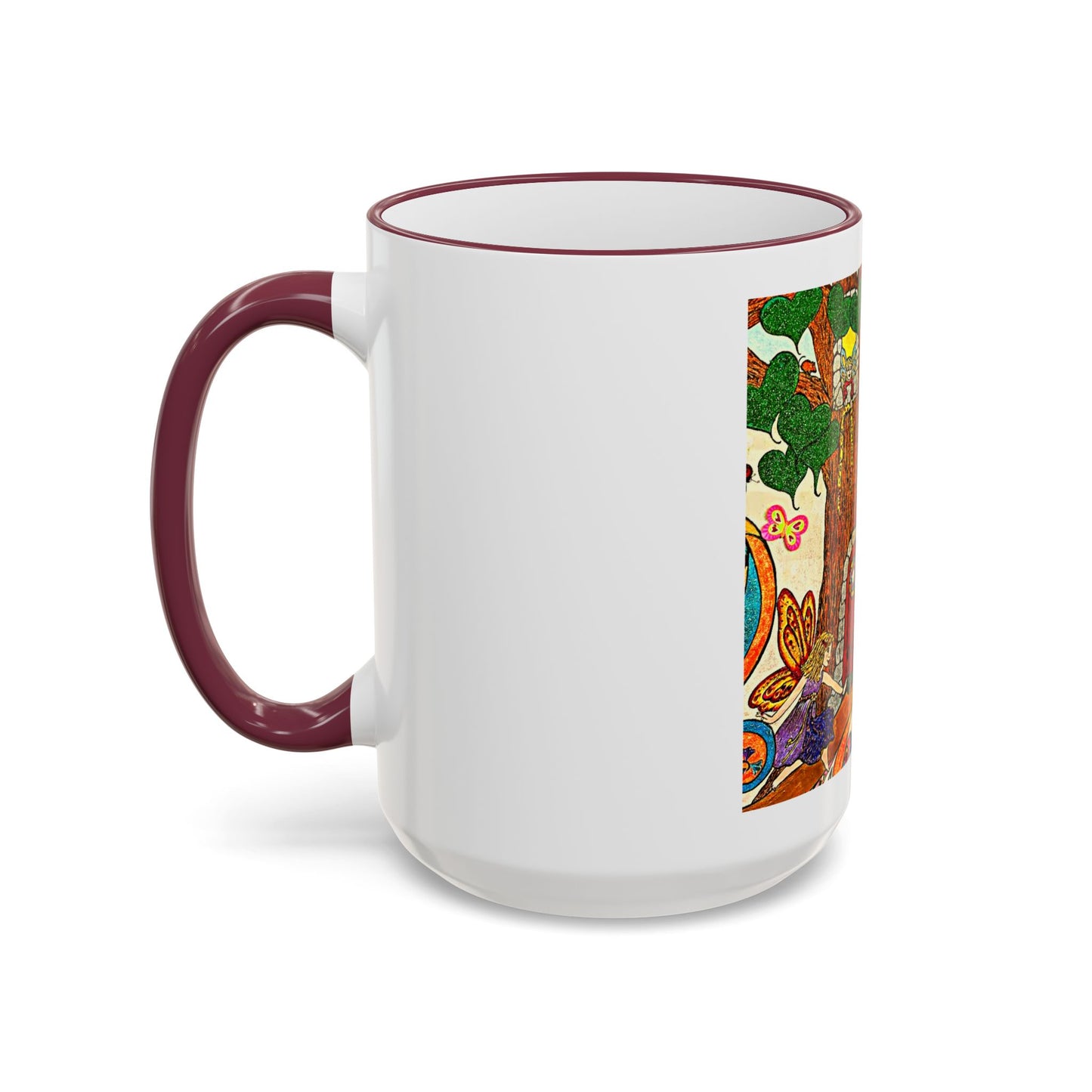 Accent Rim and Handle Mug 11oz - The Land of the Wind Fairies P20
