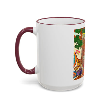 Accent Rim and Handle Mug 11oz - The Land of the Wind Fairies
