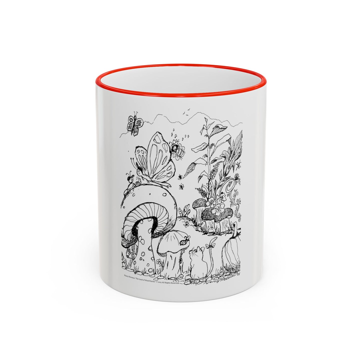 Mug 11oz with Handle – Wind Fairy Mushroom Garden™ (Land of Wind Fairies™)