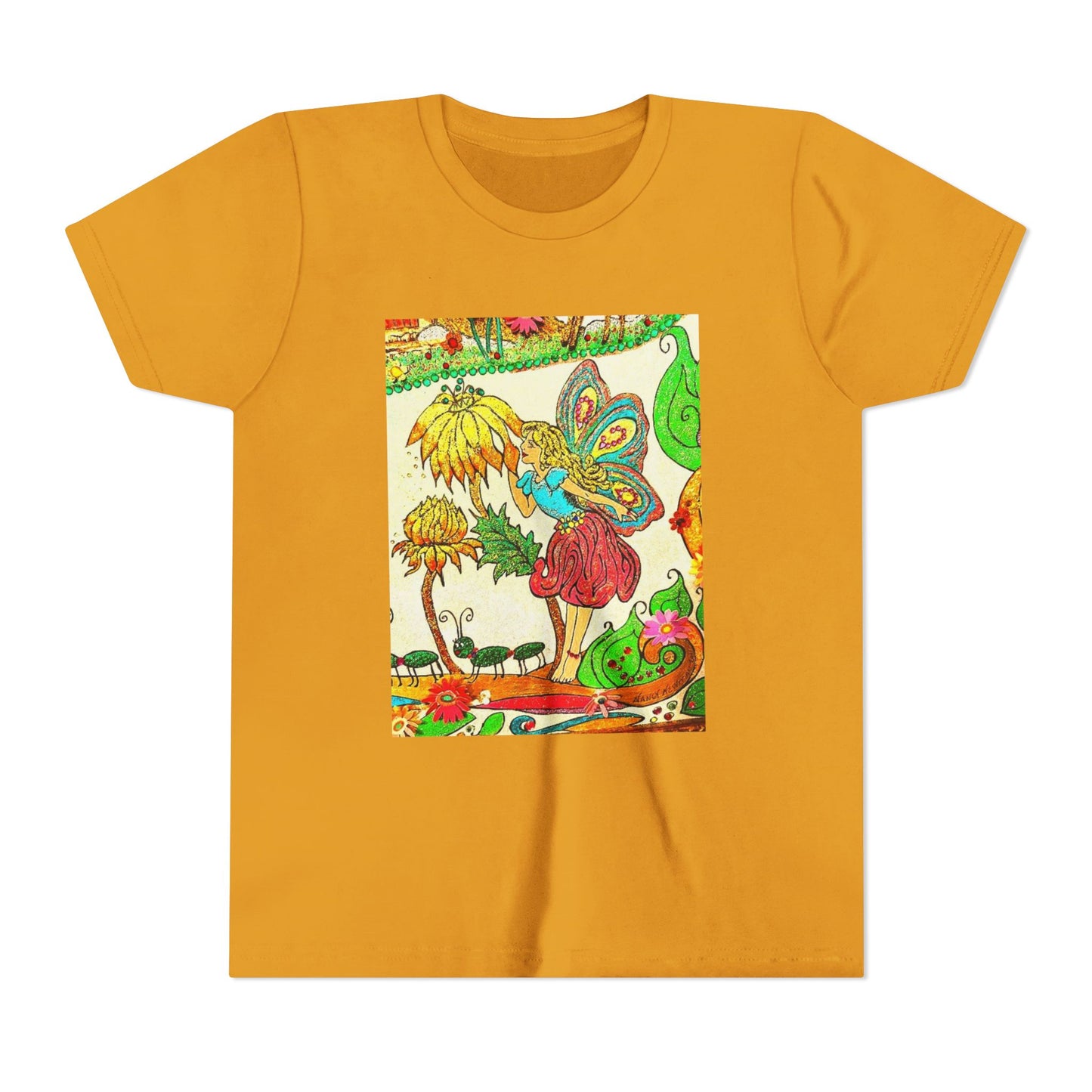 Youth Short Sleeve Tee – The Land of Wind Fairies™ series - Flower Kiss