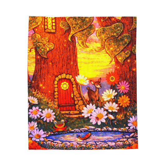 Velveteen Plush Fair Land Blanket — The Land of Wind Fairies Throw