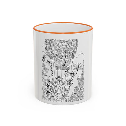Accent Rim and Handle Mug 11oz - Wind Fairy Mushroom Garden