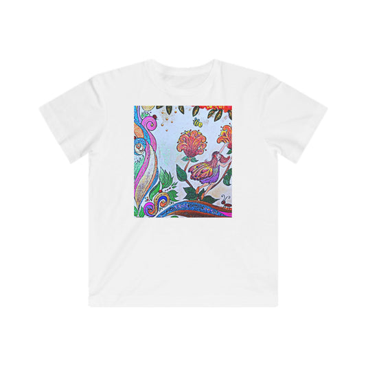 Kids Floral Fantasy Tee — Colorful Whimsical Garden Print