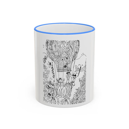 Accent Rim and Handle Mug 11oz - Wind Fairy Mushroom Garden