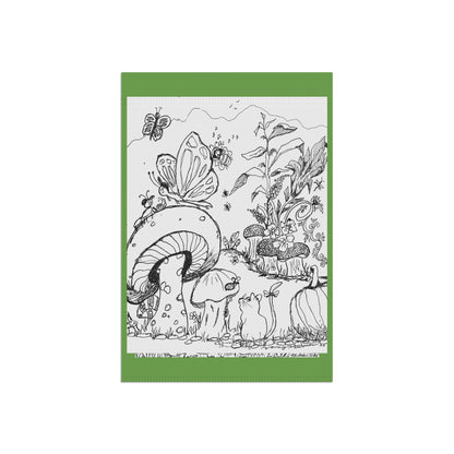 Garden Banner — The Land of Wind Fairies™ Whimsical Fairy Mushroom Garden