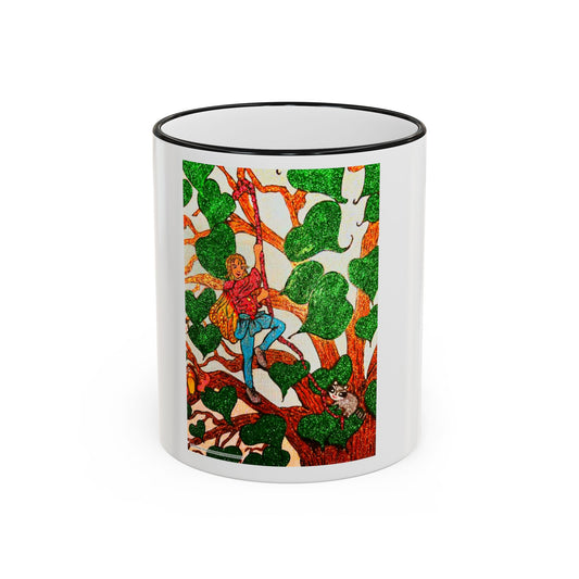 Accent Rim and Handle Mug 11oz - The Land of the Wind Fairies P4