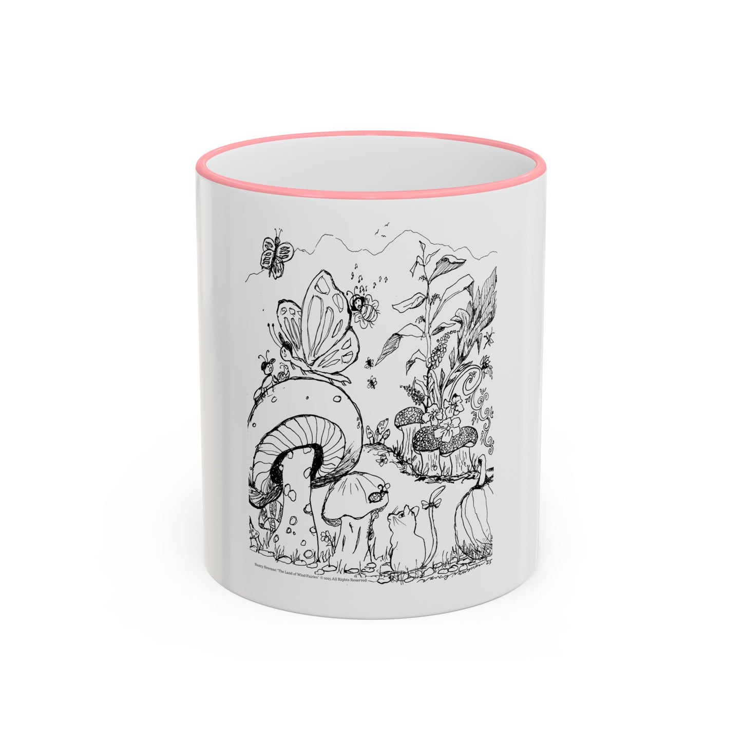 Mug 11oz with Handle – Wind Fairy Mushroom Garden™ (Land of Wind Fairies™)