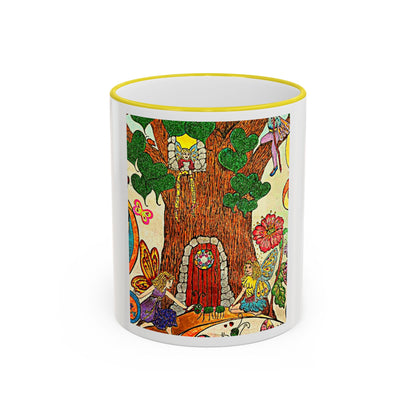 Accent Rim and Handle Mug 11oz - The Land of the Wind Fairies