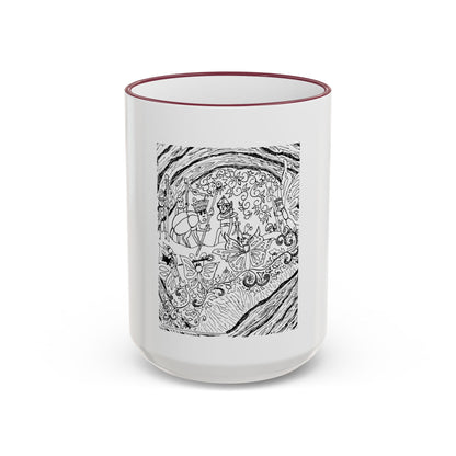 Accent Rim and Handle Mug 11oz - Old Tom Beetle, King and Queen & the Butterfly Council